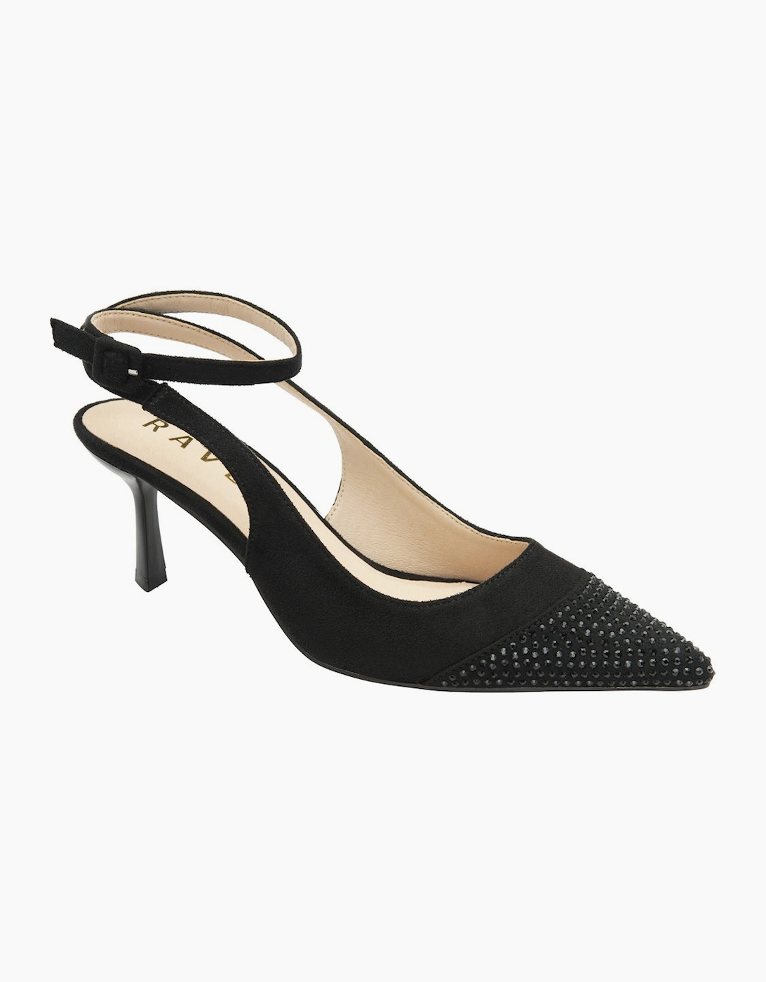 Ravel Women's Catrine Womens Slingback Court Shoes - Black - Size: 7