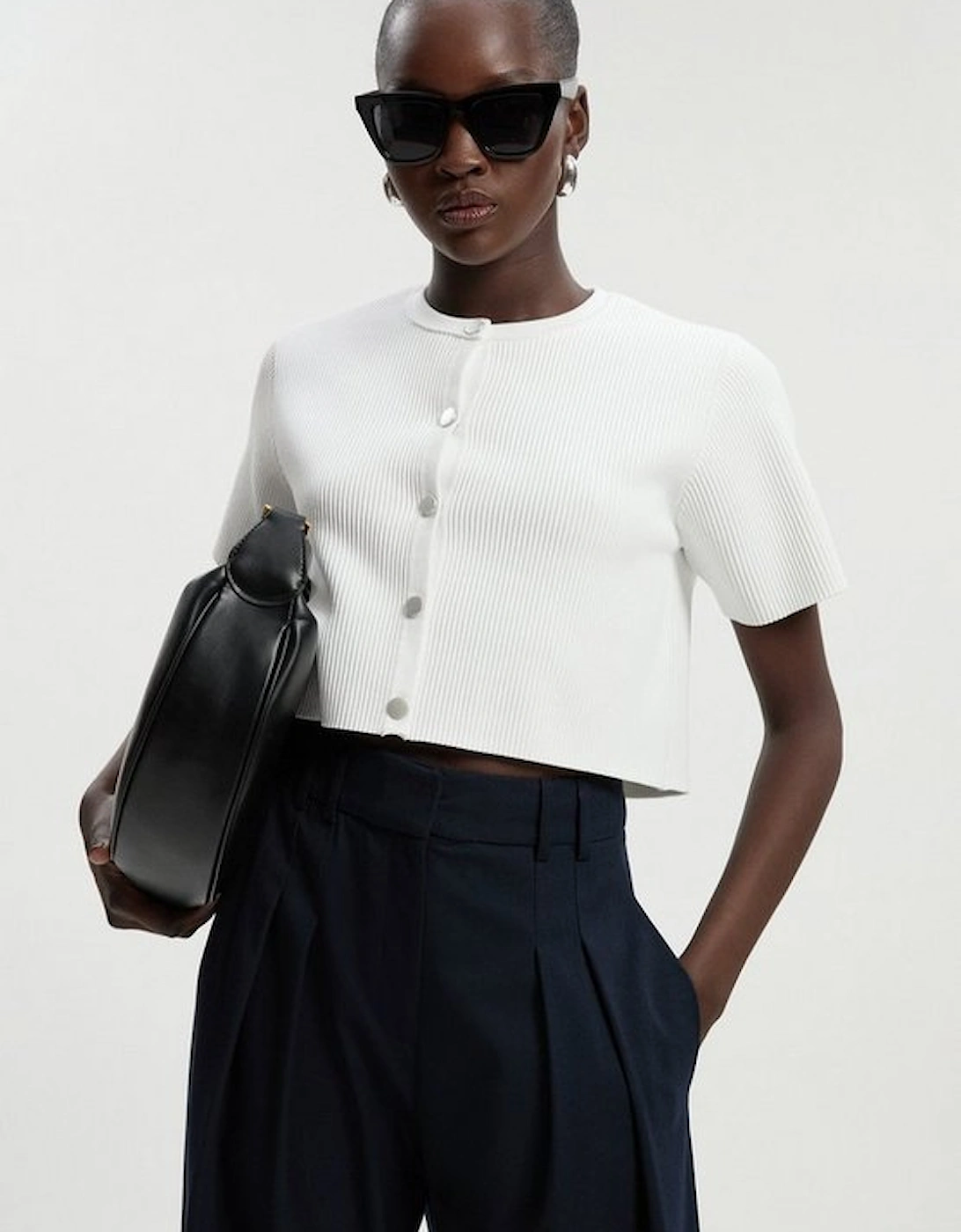 Ottoman Stitch Short Sleeve Knitted Cardi, 4 of 3