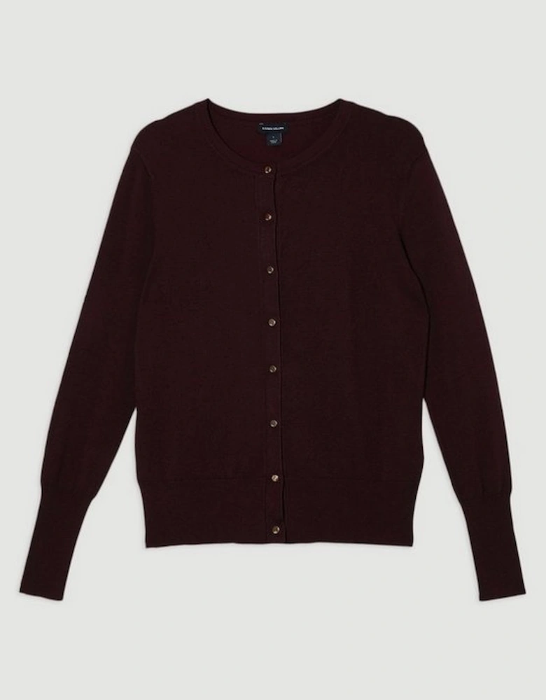 Viscose Blend Popper Knitted Cardigan