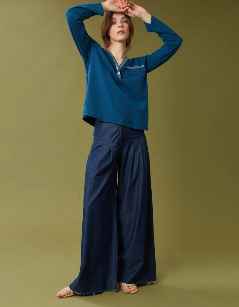 Sequin Trim Top