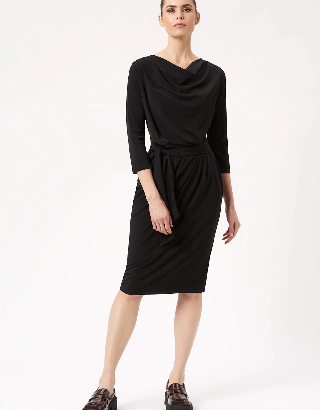 Ruched Belt Dress