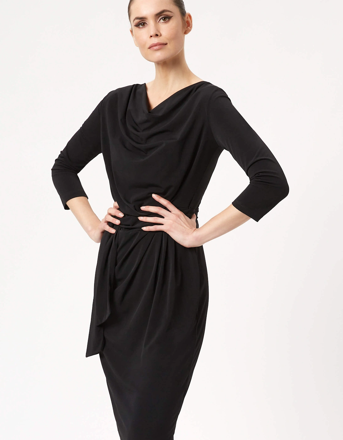 Ruched Belt Dress