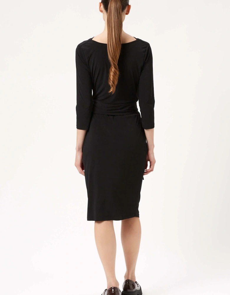 Ruched Belt Dress