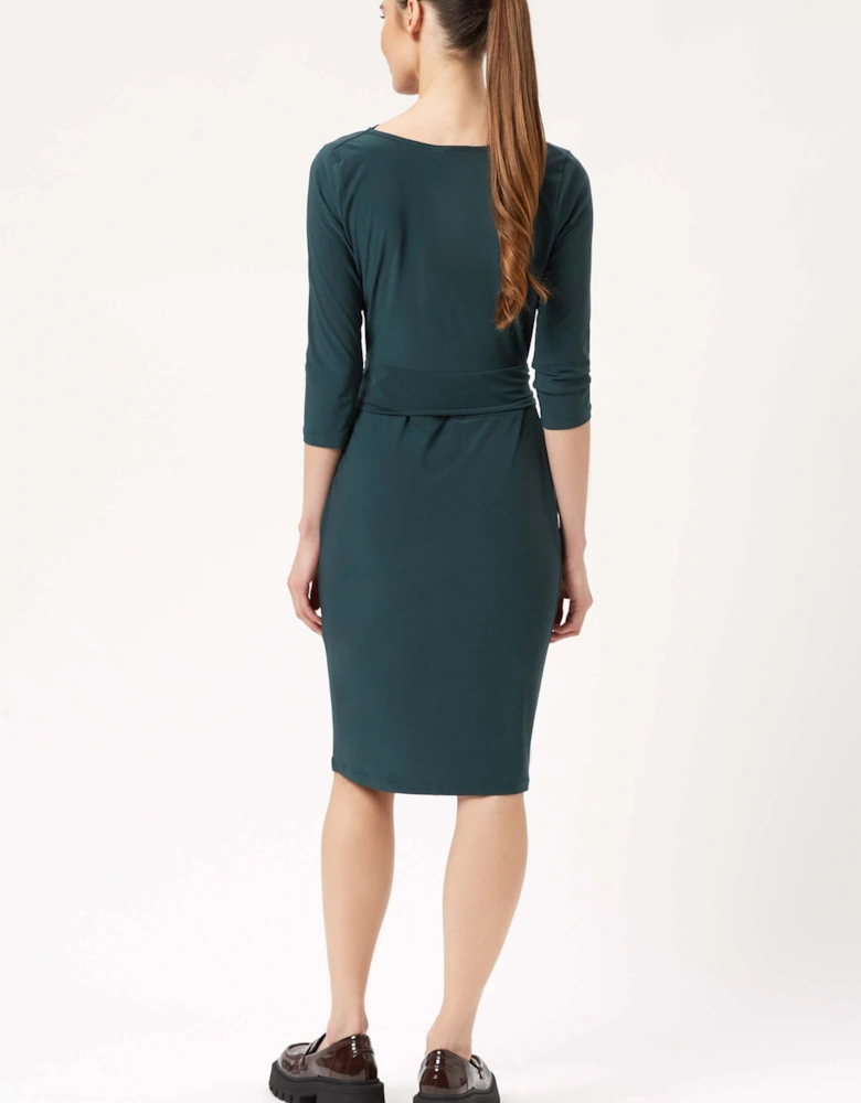 Ruched Belt Dress