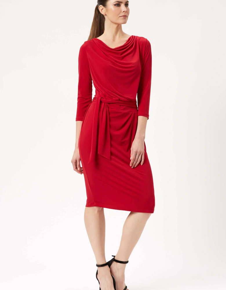 Ruched Belt Dress