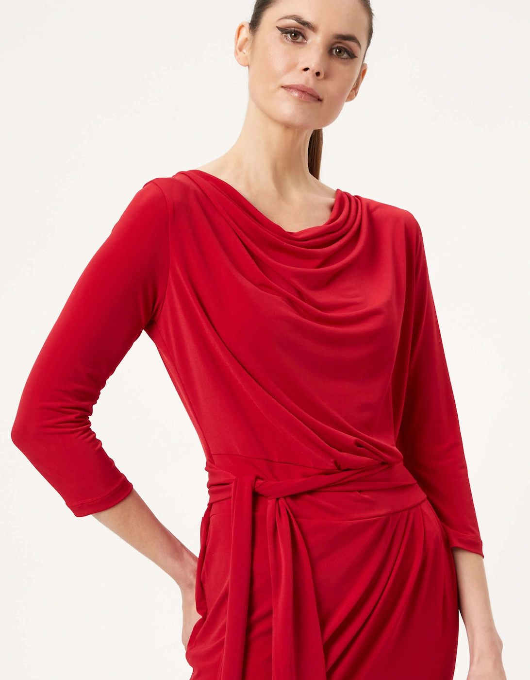 Ruched Belt Dress