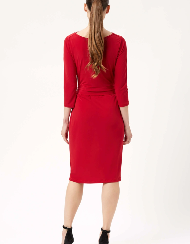 Ruched Belt Dress