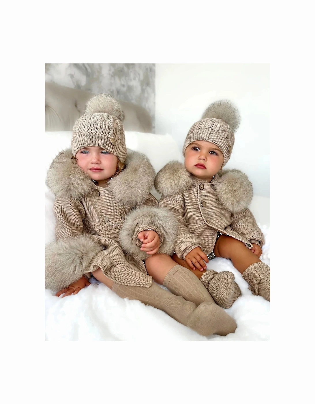 Sand Faux Fur Cuffs