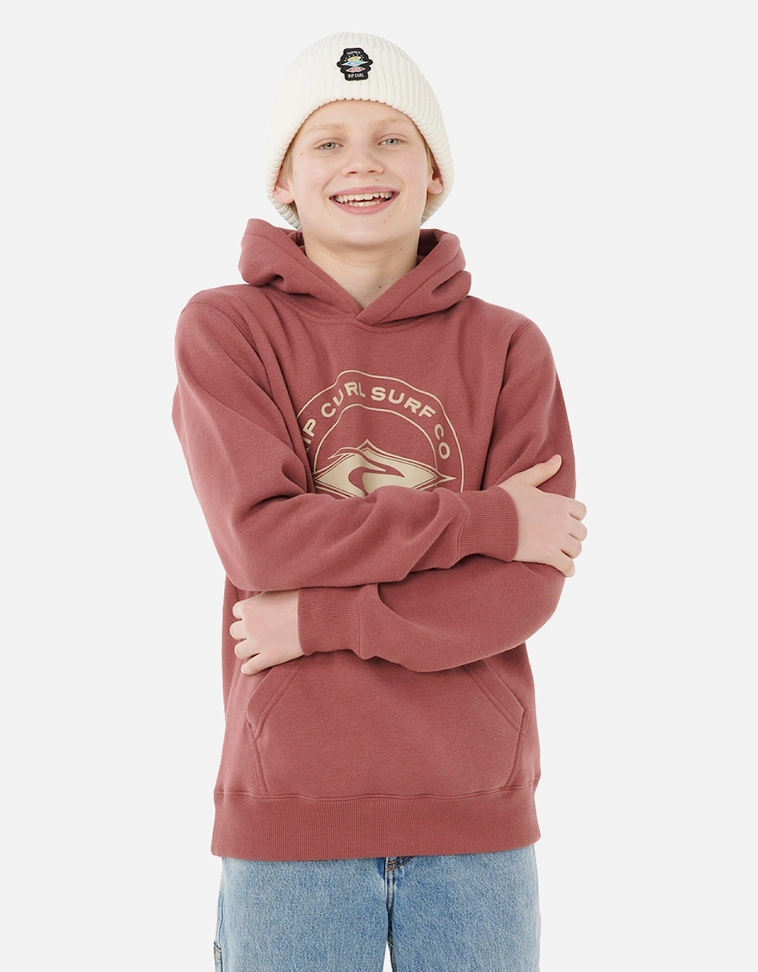 Rip Curl Kids Stapler Front Print Graphic Logo Hoodie, 2 of 1