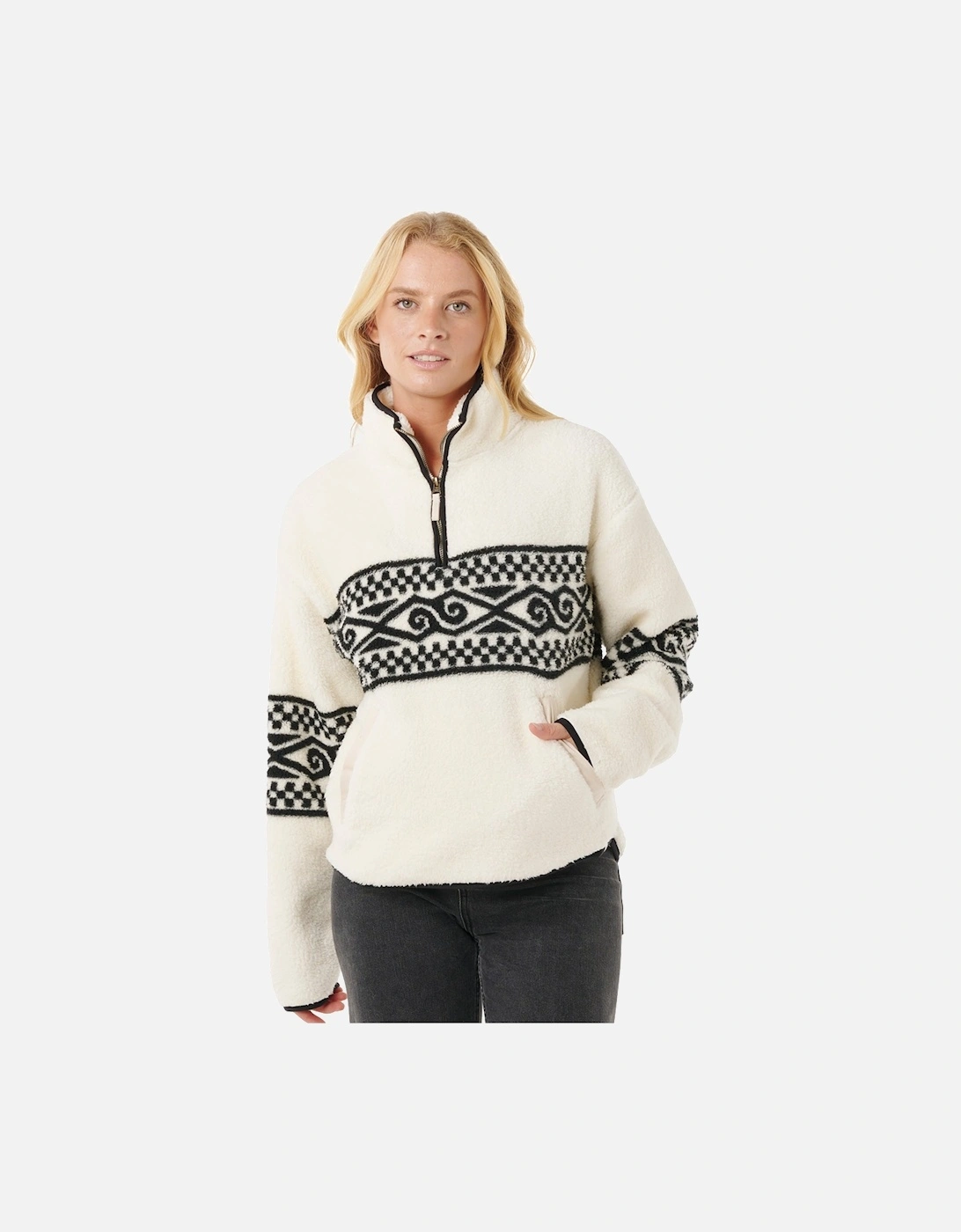 Rip Curl Womens Oceanic Cosmic Kiss Half Zip Fleece, 2 of 1