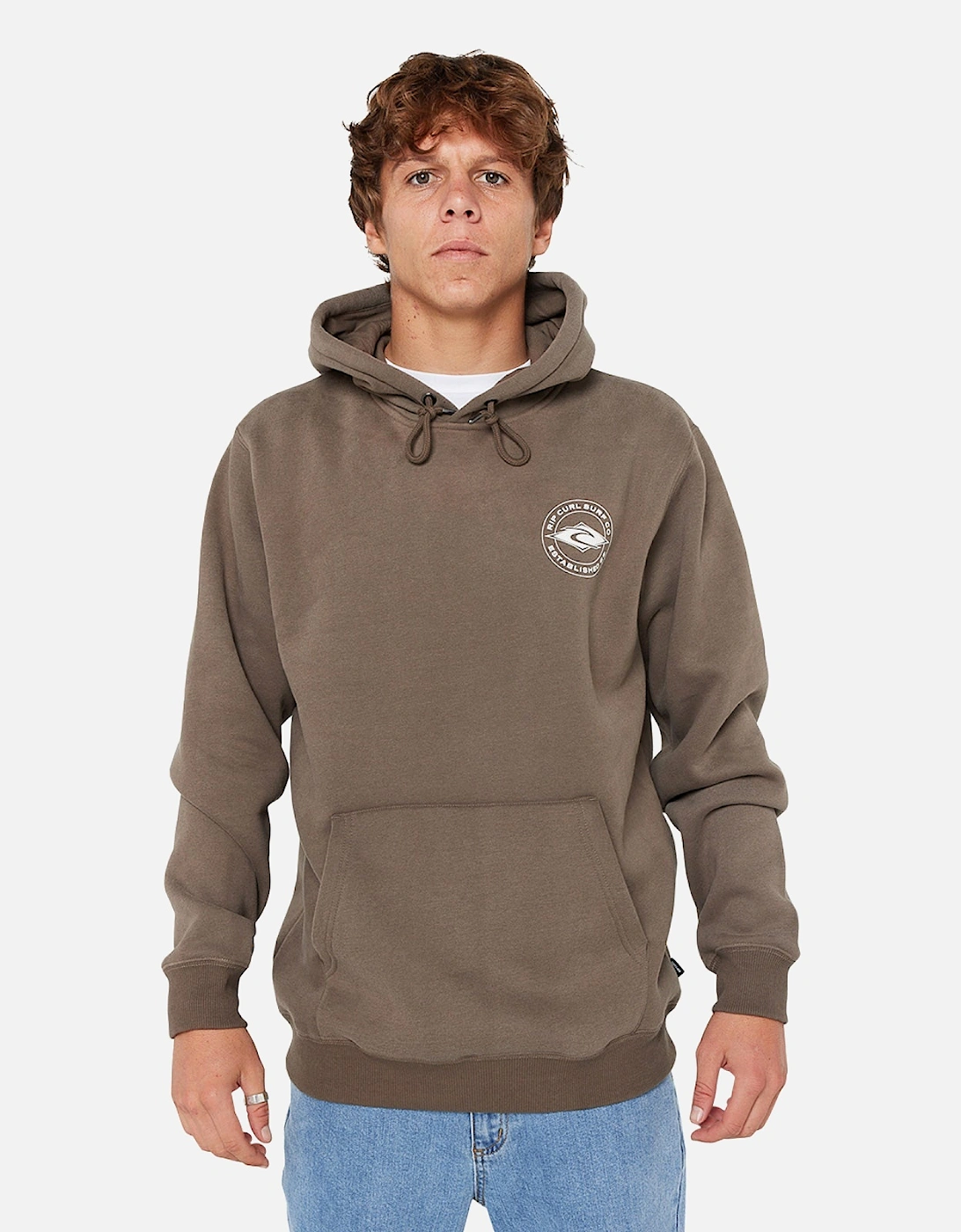Rip Curl Mens Staple Back Print Logo Hoodie, 2 of 1