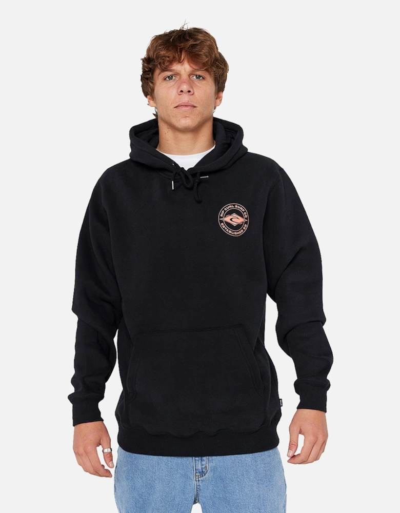 Rip Curl Mens Staple Back Print Logo Hoodie