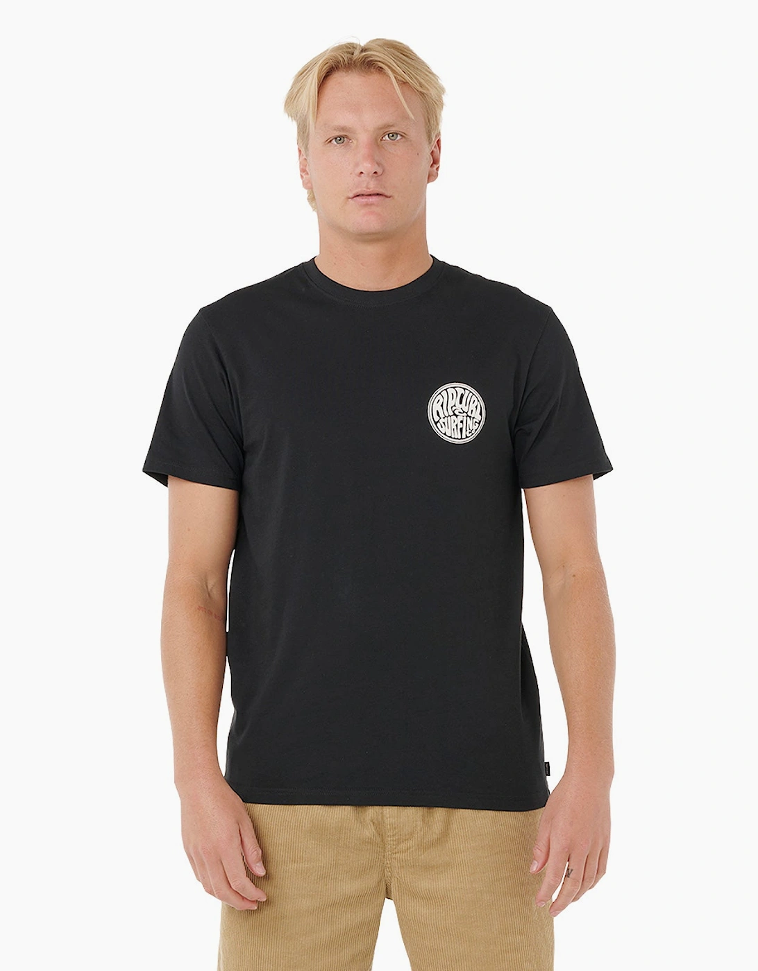 Ripcurl Men's Black Rip Curl Drifter Short Sleeve T-Shirt  44 2XL