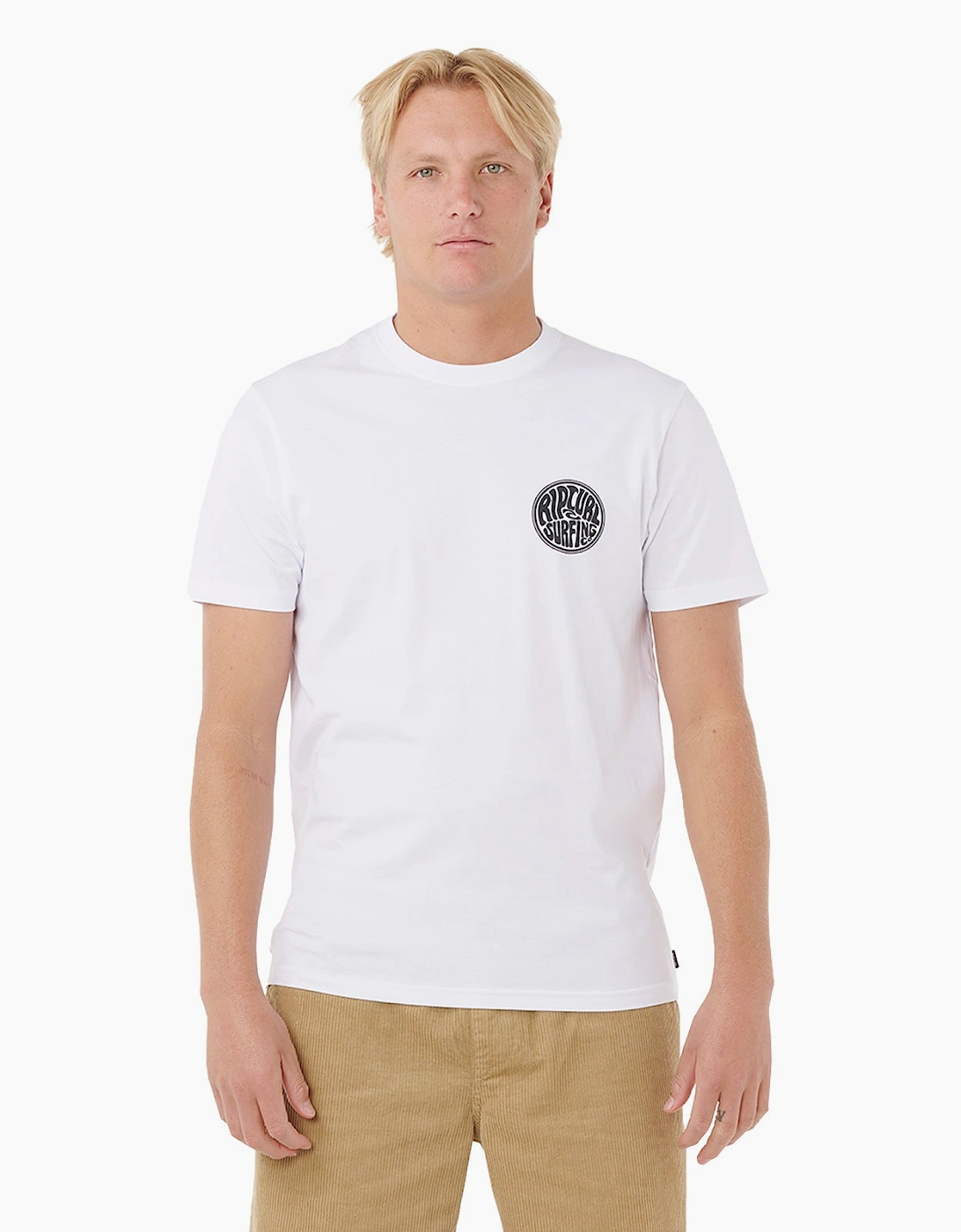 Ripcurl Men's White Rip Curl Drifter Short Sleeve T-Shirt  44 2XL
