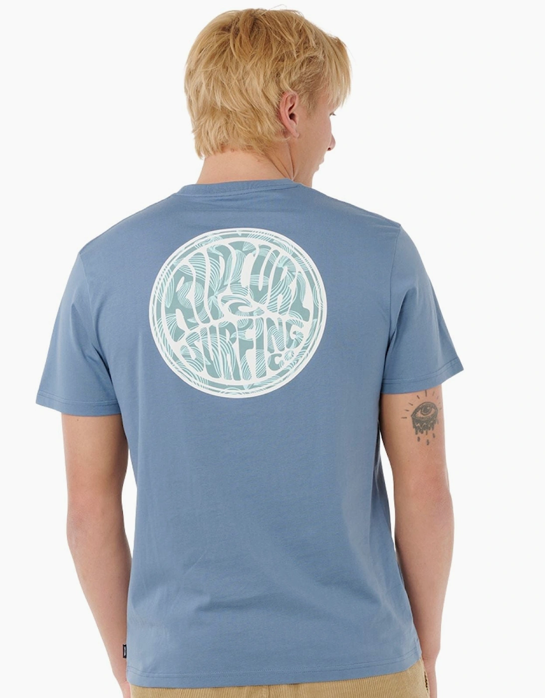 Ripcurl Men's Blue Rip Curl Drifter Short Sleeve T-Shirt  44 2XL