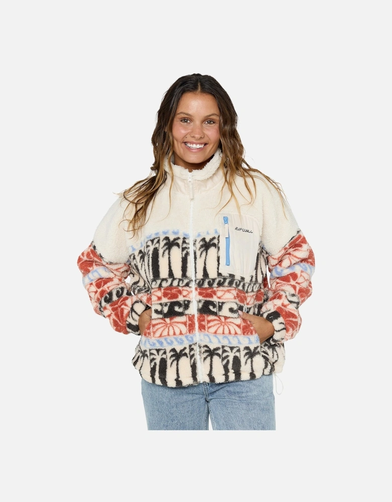 Rip Curl Womens Oceanic Crew Neck Full Zip Fleece