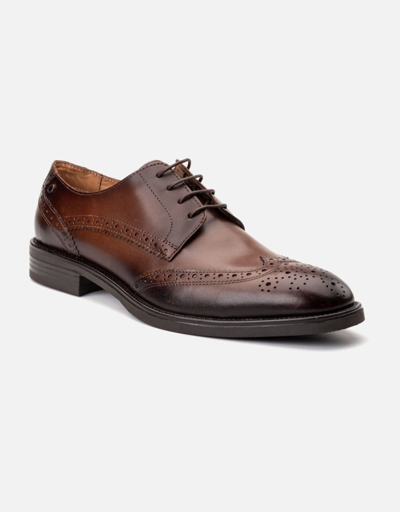 London Pocket Leather Men's Brown Brogues Shoes