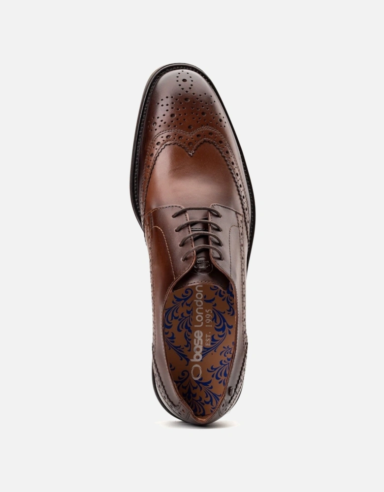 London Pocket Leather Men's Brown Brogues Shoes