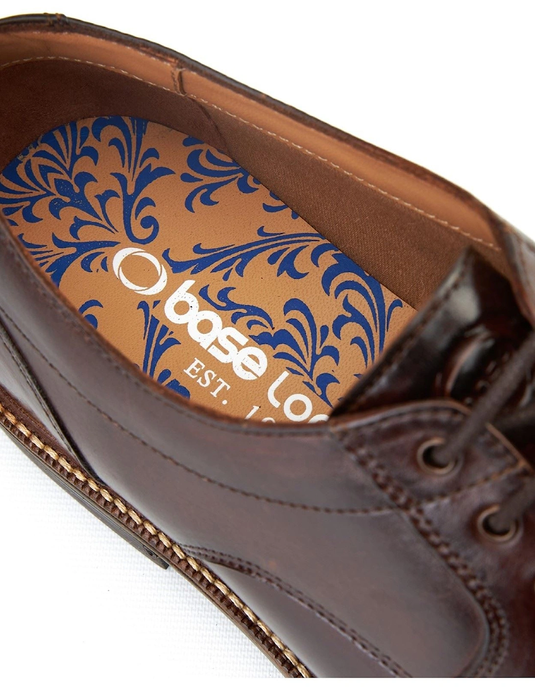 London Surrey Leather Men's Burnt Brown Brogues Shoes