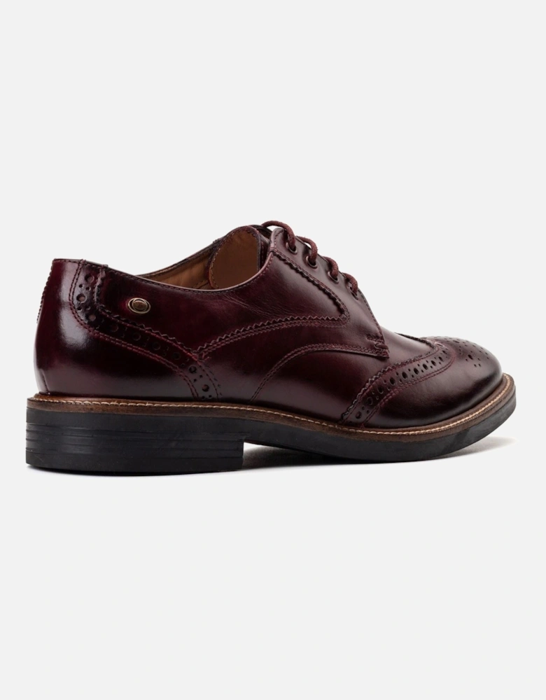 London York Leather Men's Bordo Brogues Shoes