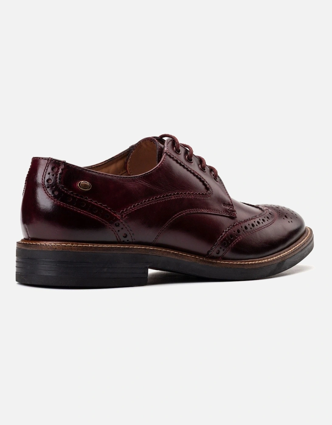 London York Leather Men's Bordo Brogues Shoes