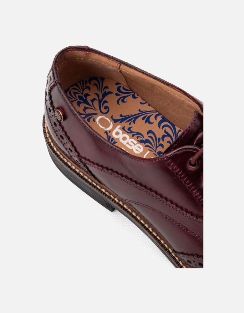 London York Leather Men's Bordo Brogues Shoes