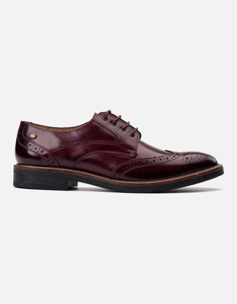 London York Leather Men's Bordo Brogues Shoes