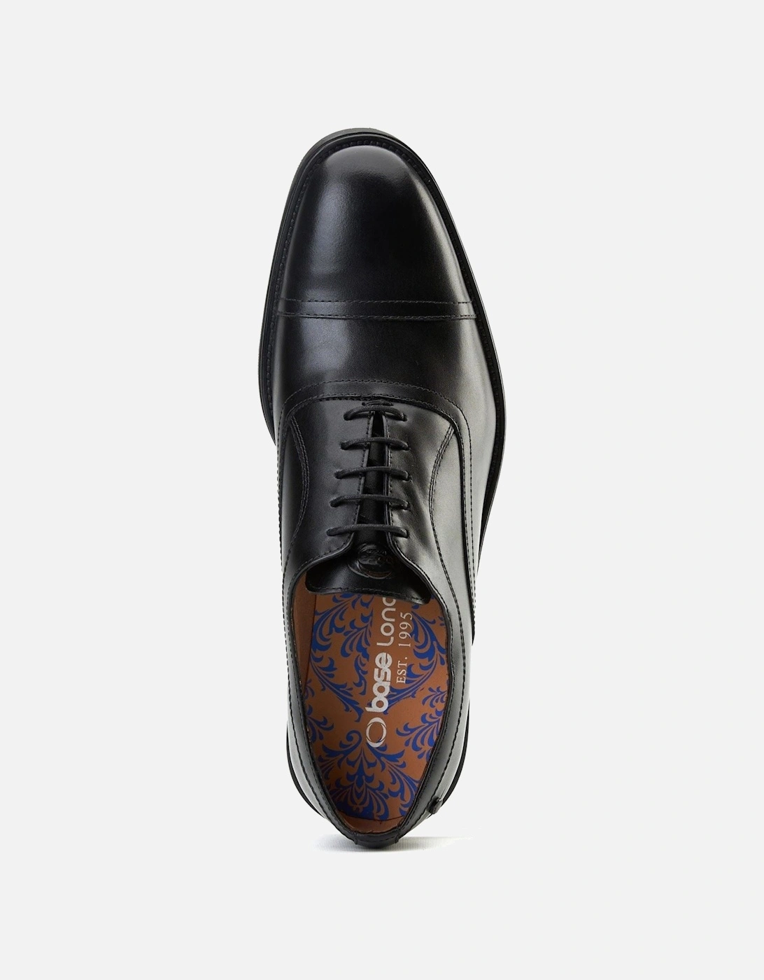 London Lapel Leather Men's Black Oxford Shoes