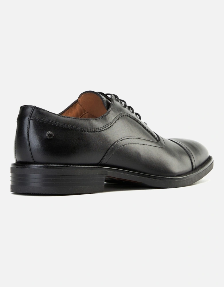 London Lapel Leather Men's Black Oxford Shoes