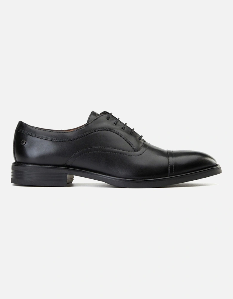 London Lapel Leather Men's Black Oxford Shoes