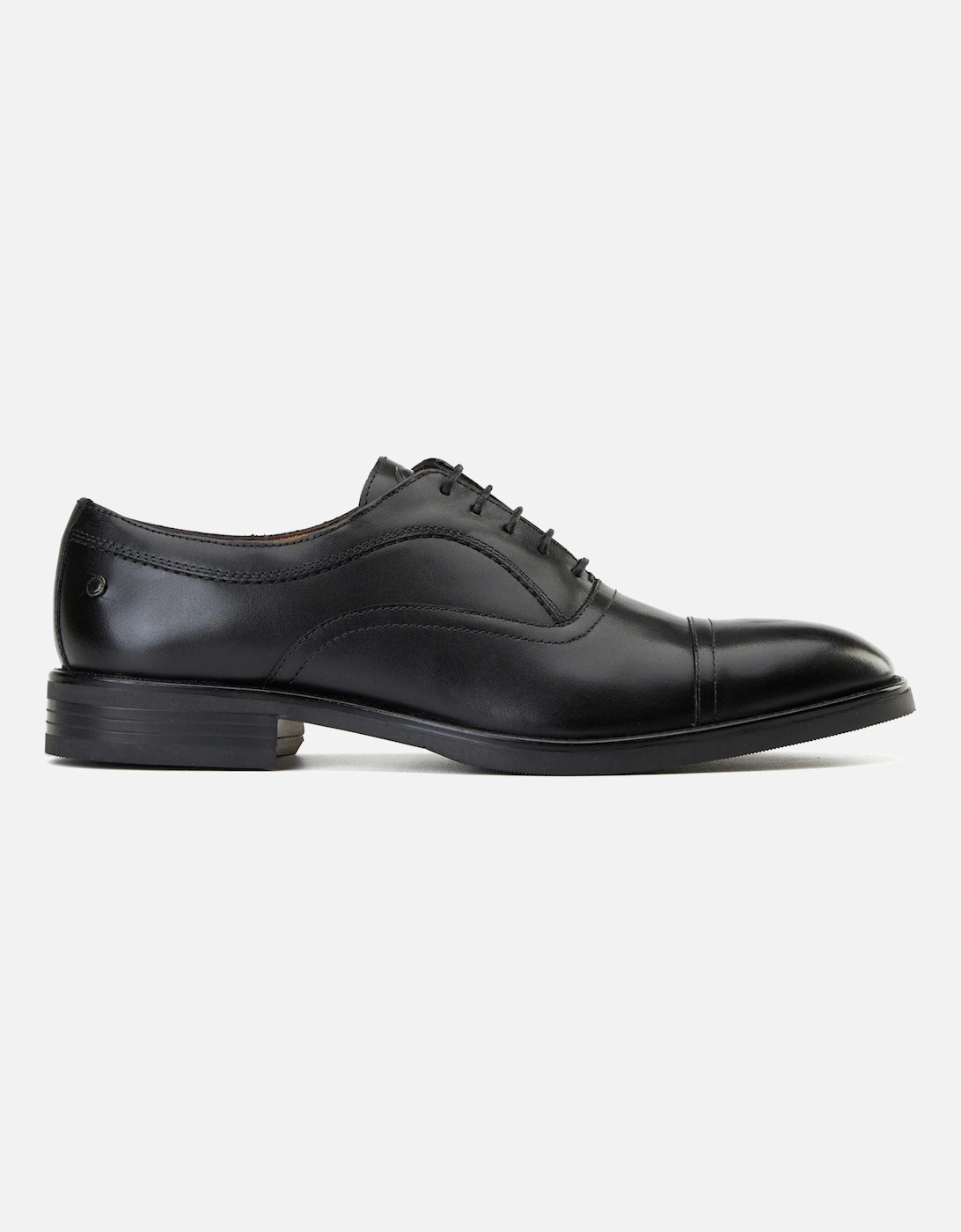 London Lapel Leather Men's Black Oxford Shoes