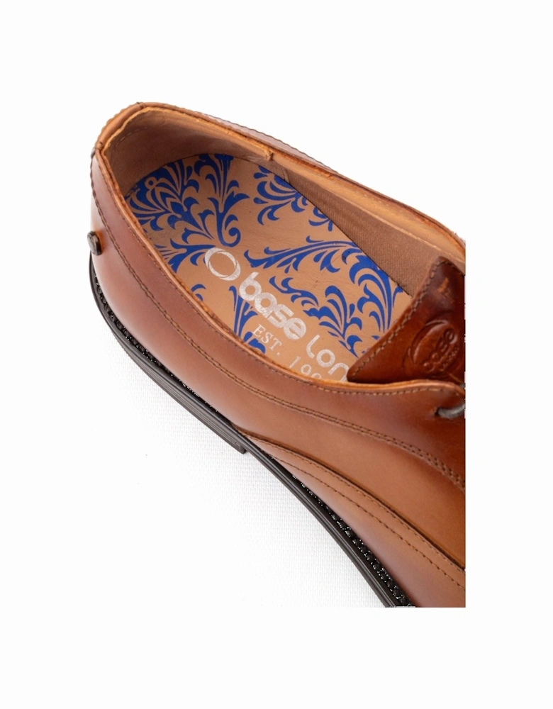 London Lapel Leather Men's Tan Oxford Shoes