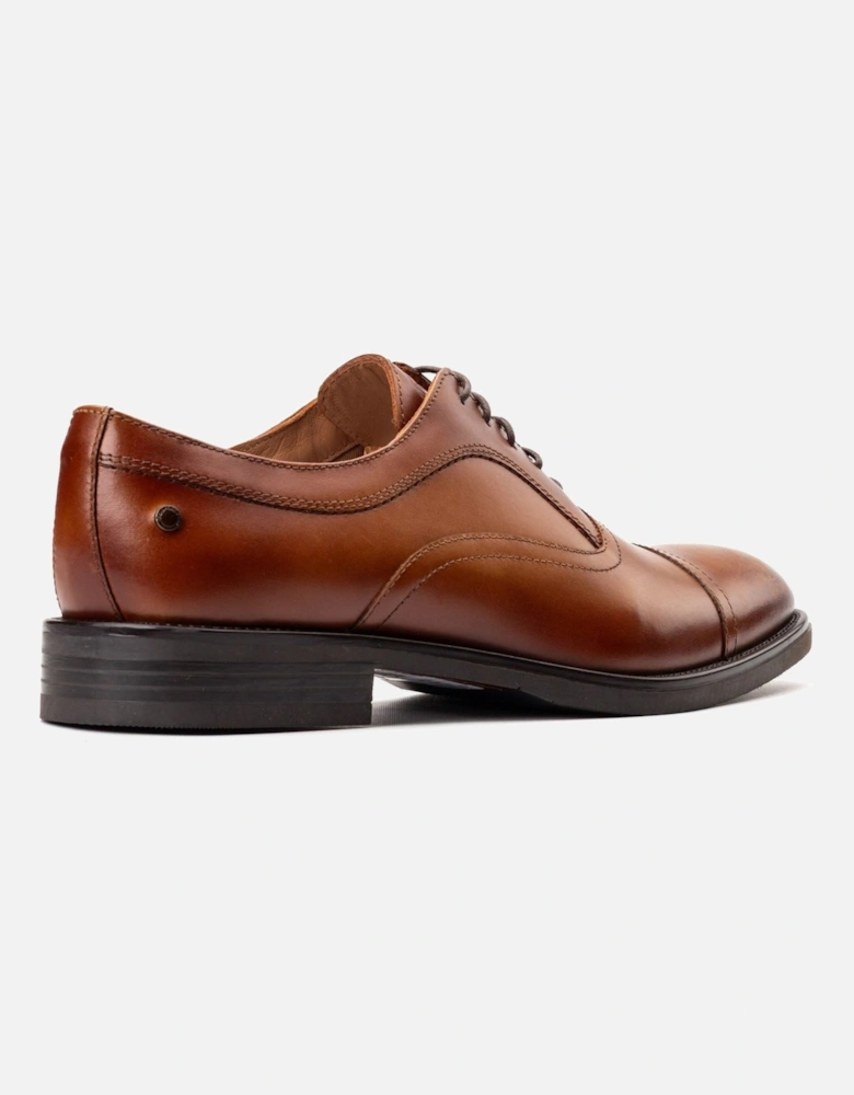 London Lapel Leather Men's Tan Oxford Shoes