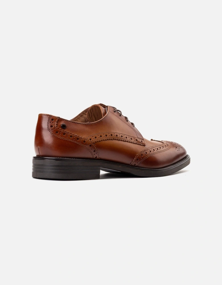 London Pocket Leather Men's Tan Brogues Shoes