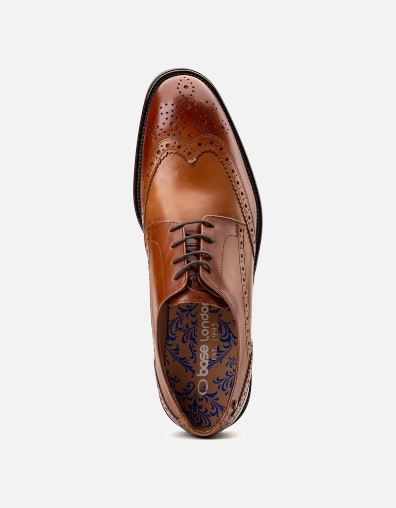 London Pocket Leather Men's Tan Brogues Shoes