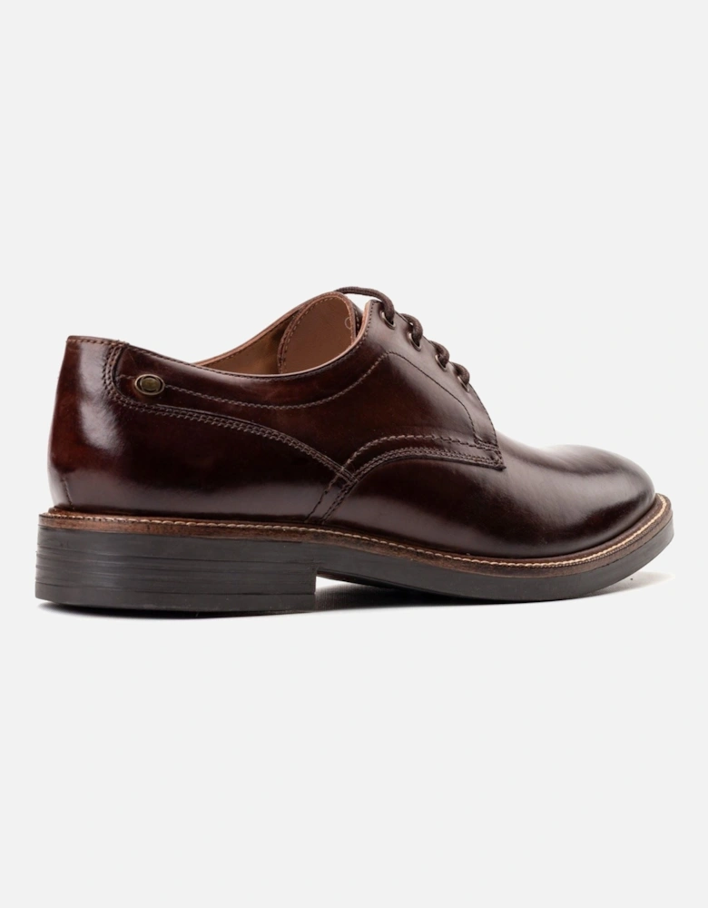 London Durham Leather Men's Burnt Brown Lace-Up Shoes