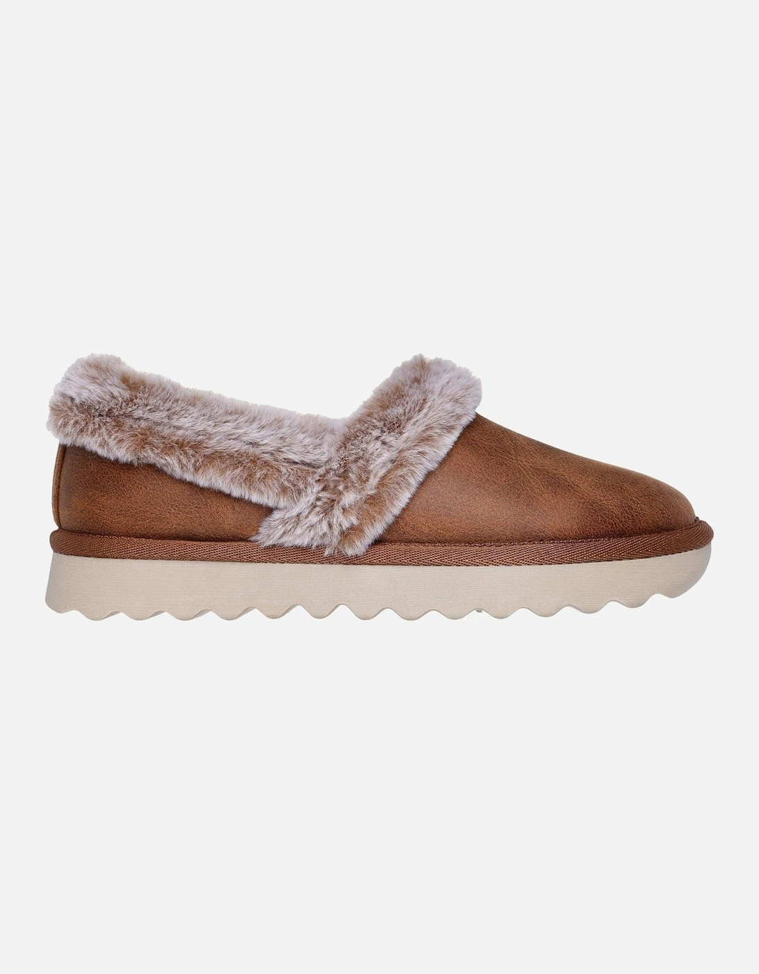 Cozy Up Polyester Women's Chestnut Slippers