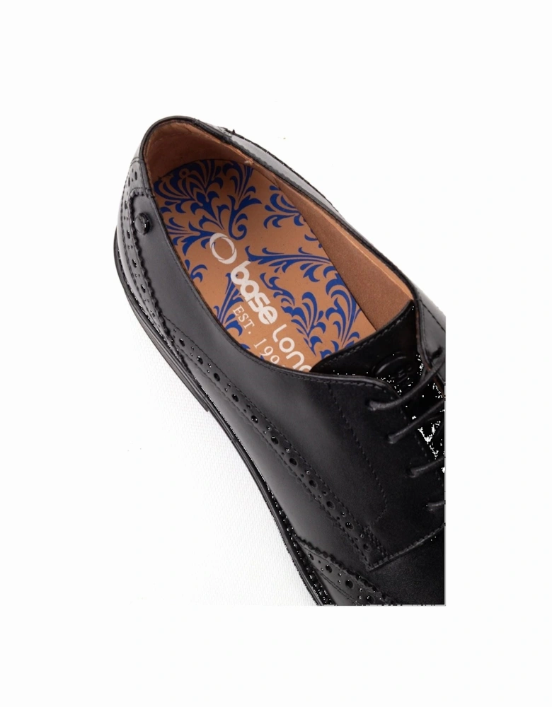 London Pocket Leather Men's Black Brogues Shoes