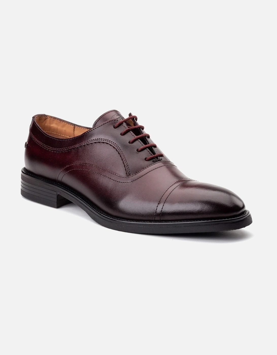 London Lapel Leather Men's Bordo Oxford Shoes, 7 of 6