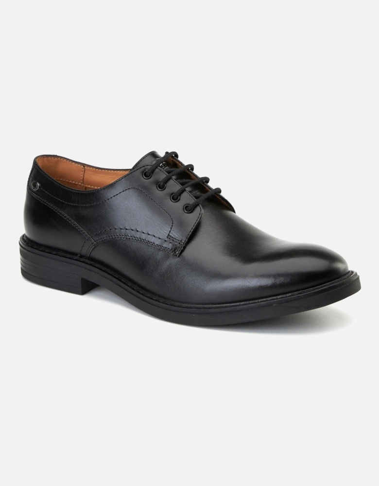 London Durham Leather Men's Black Lace-Up Shoes