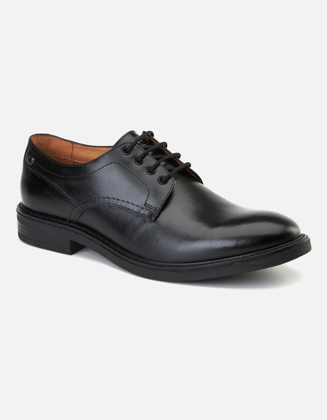 London Durham Leather Men's Black Lace-Up Shoes, 7 of 6