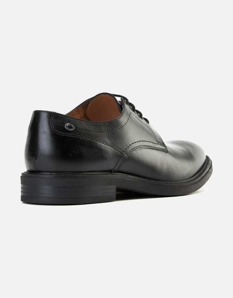 London Durham Leather Men's Black Lace-Up Shoes