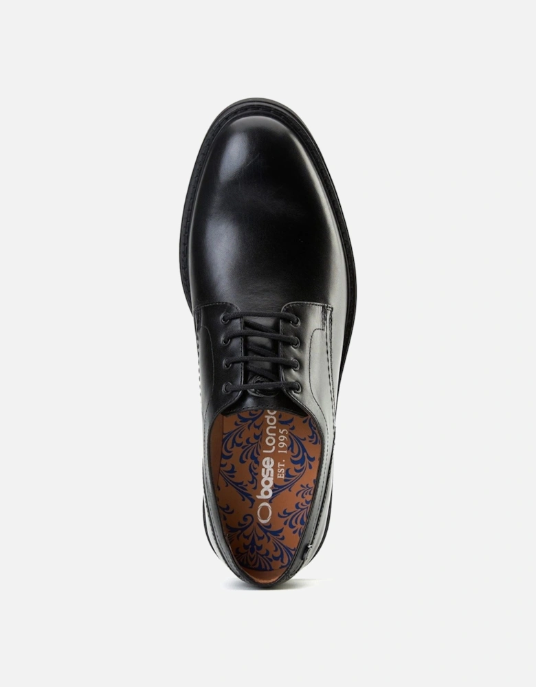 London Durham Leather Men's Black Lace-Up Shoes
