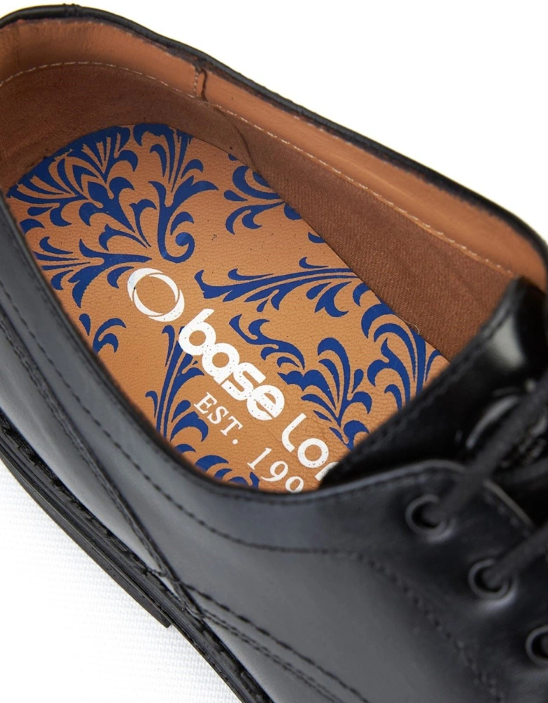 London Durham Leather Men's Black Lace-Up Shoes