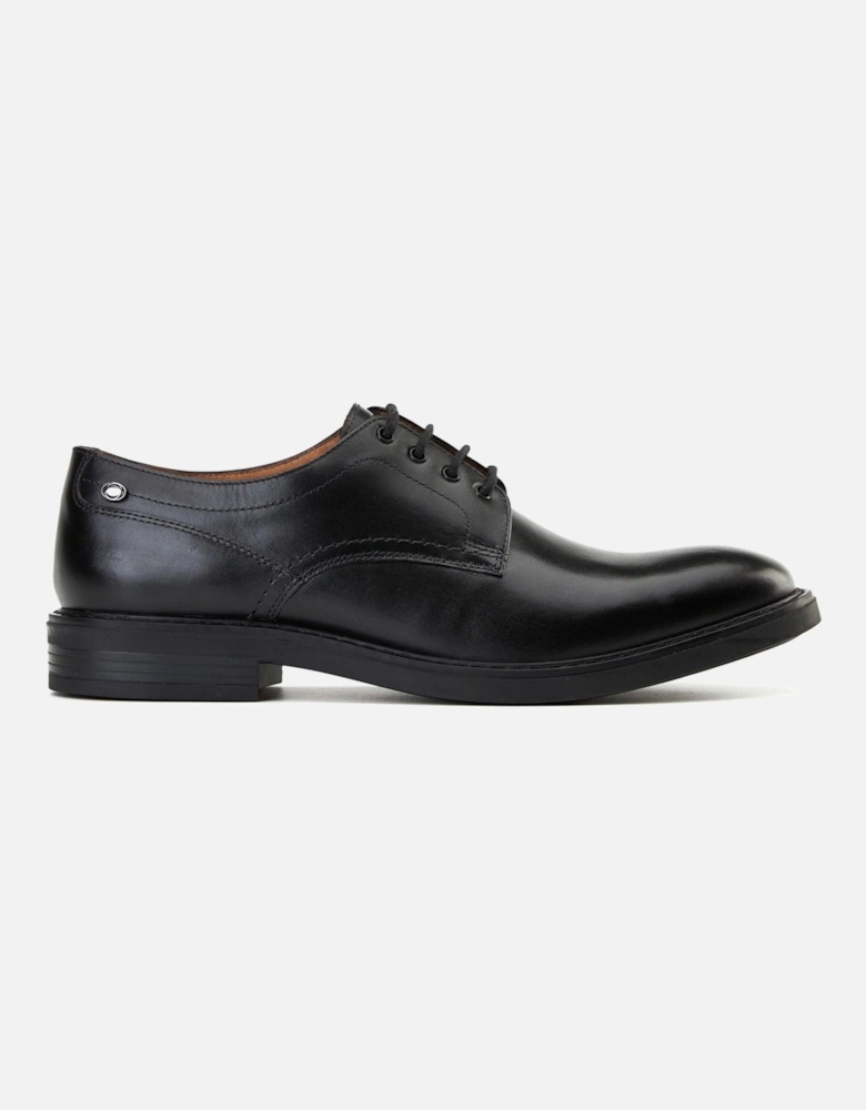 London Durham Leather Men's Black Lace-Up Shoes