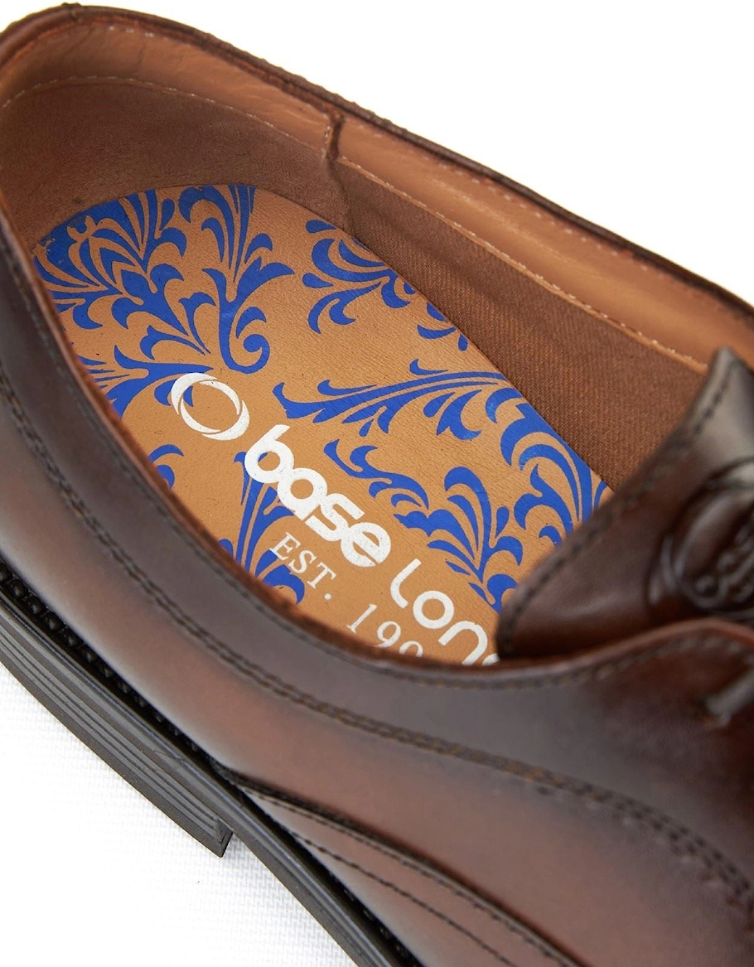 London Lapel Leather Men's Brown Oxford Shoes