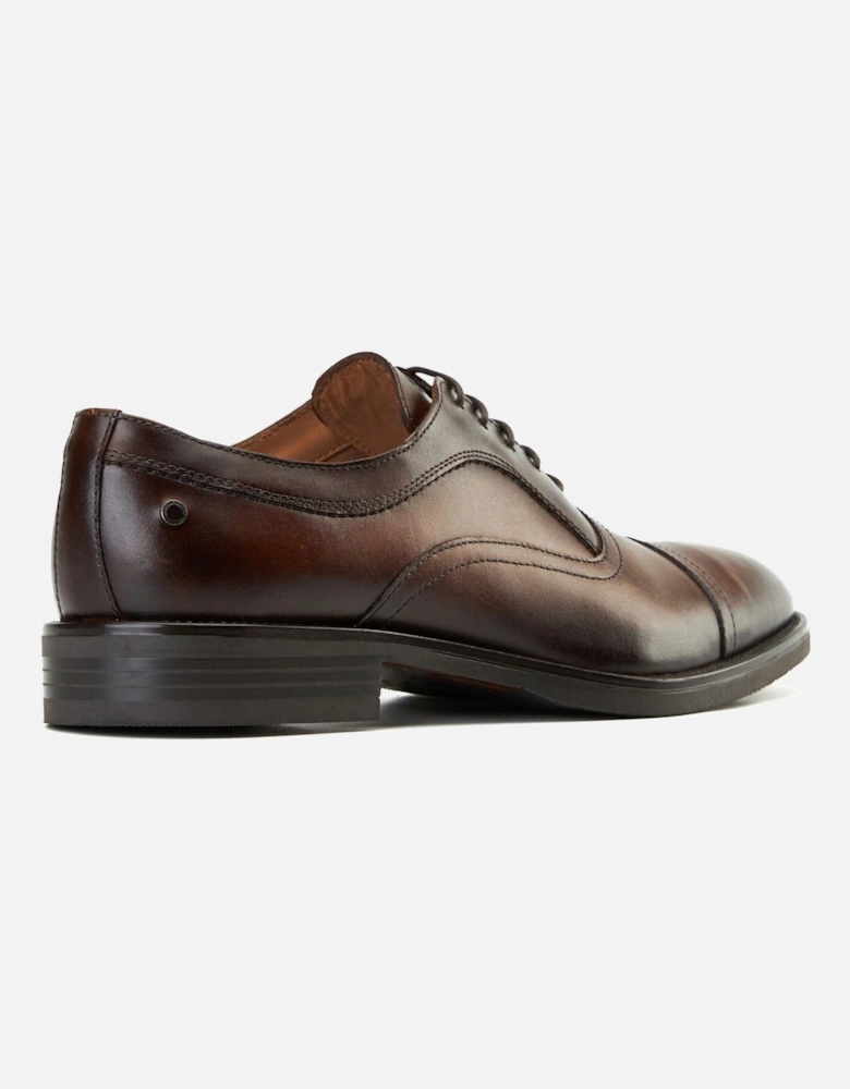 London Lapel Leather Men's Brown Oxford Shoes