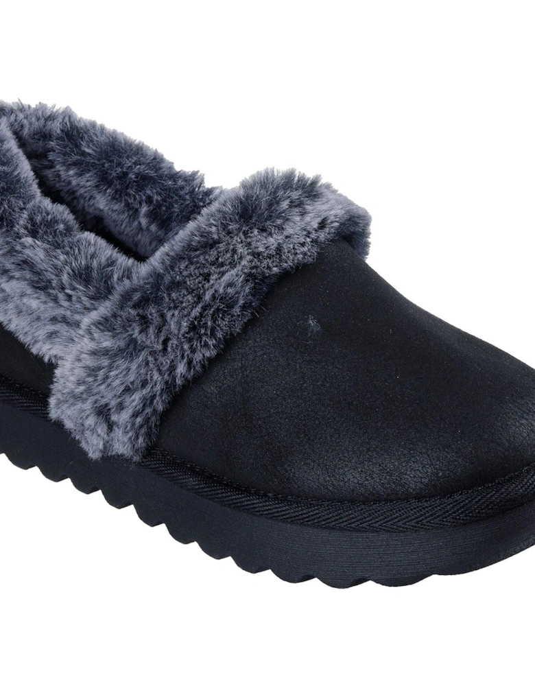 Cozy Up Synthetic Women's Black Slippers
