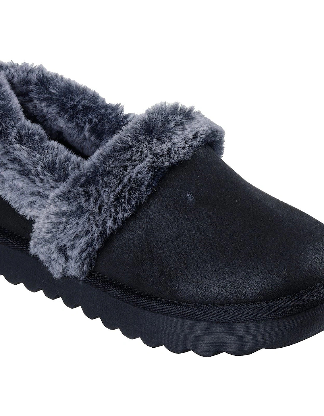 Cozy Up Synthetic Women's Black Slippers, 6 of 5