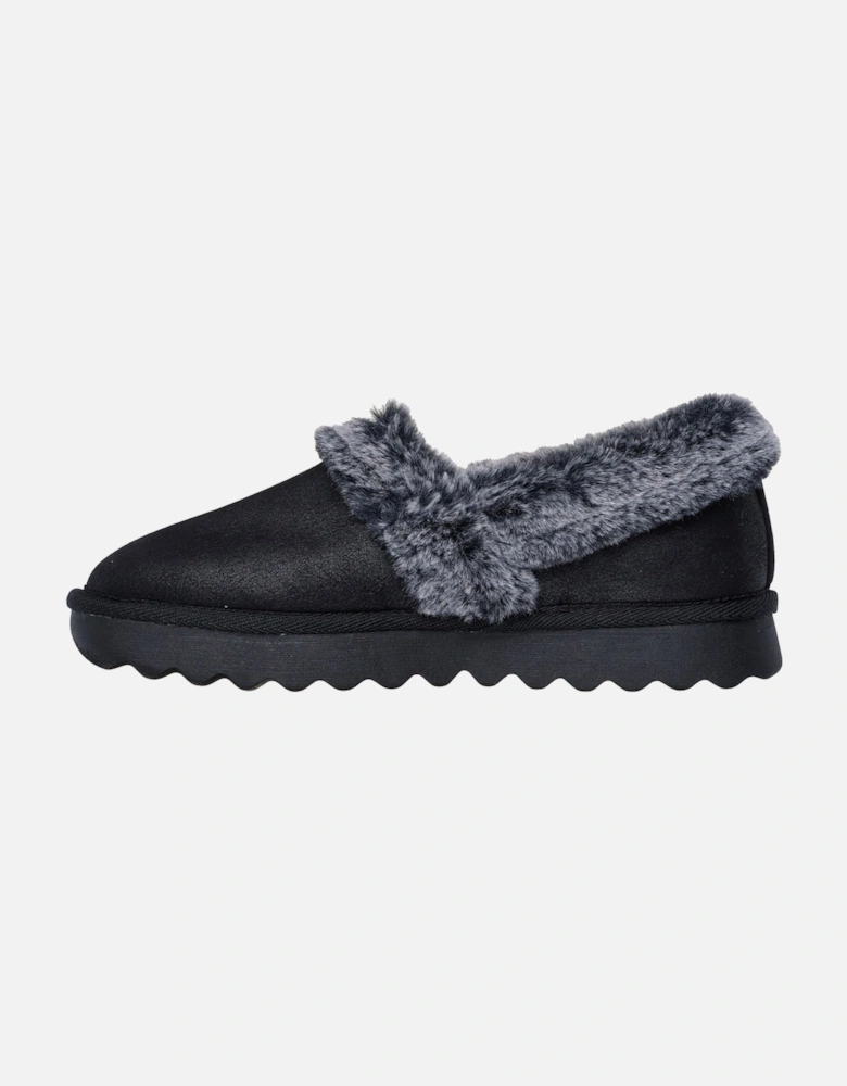 Cozy Up Synthetic Women's Black Slippers